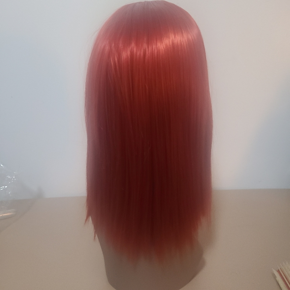Lace front Wig in Rust Red